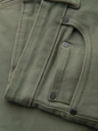 Men's classic denim shorts with rolled up leg - light olive V5 OM-SRDS-0162