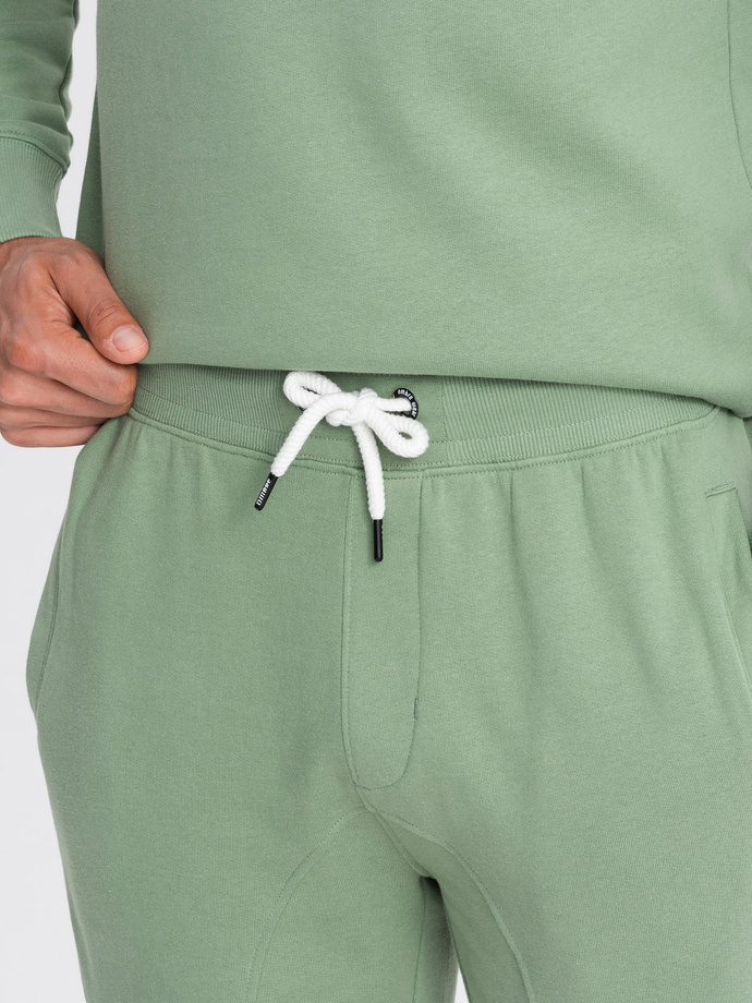 Men's sweatshirt set + jogger pants - green V3 Z79