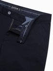 Vyriškos elegantiškos chino kelnės SLIM FIT - tamsiai mėlynos V3 OM-PACP-0191