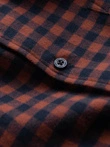 Men's checkered flannel shirt - navy blue and black V6 OM-SHCS-0150
