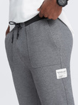 Men's structured knit sweatpants - graphite V5 OM-PASK-0211