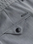 Pánské chino kalhoty s elastickým pasem SLIM FIT - šedé V1 OM-PACP-0158