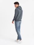 BASIC vyriškas medvilninis megztinis su gobtuvu - grafito spalvos V11 OM-SSBN-0161