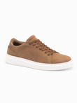 Classic men's soft suede sneaker shoes - light brown V1 OM-FOCS-0163