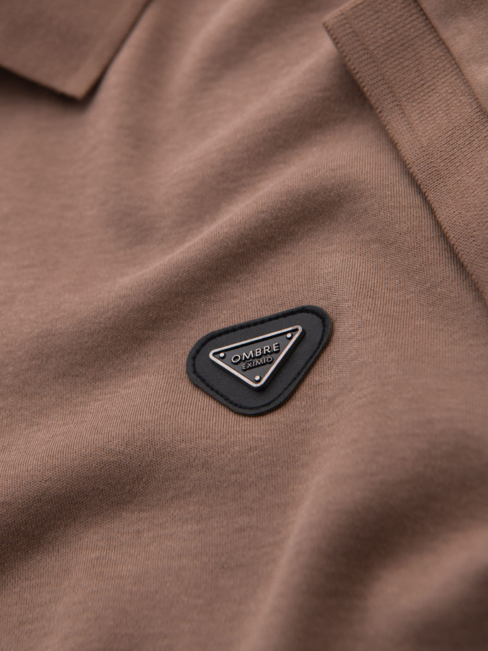 Tricou polo din tricot Pique - ecrue V7 S1746