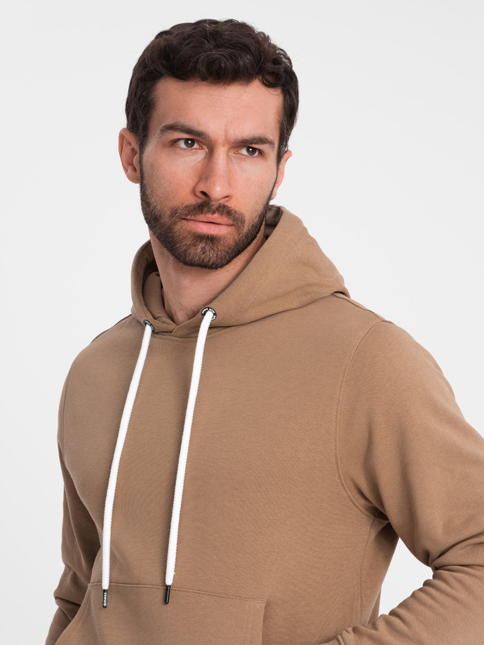 Set trening bărbătesc top kangaroo + pantaloni - maro V2 Z80