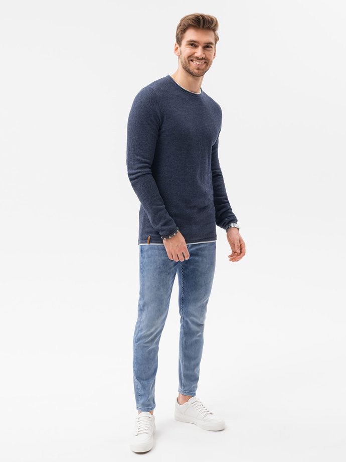 Pánský svetr - žíhaná námořnická modrá E121