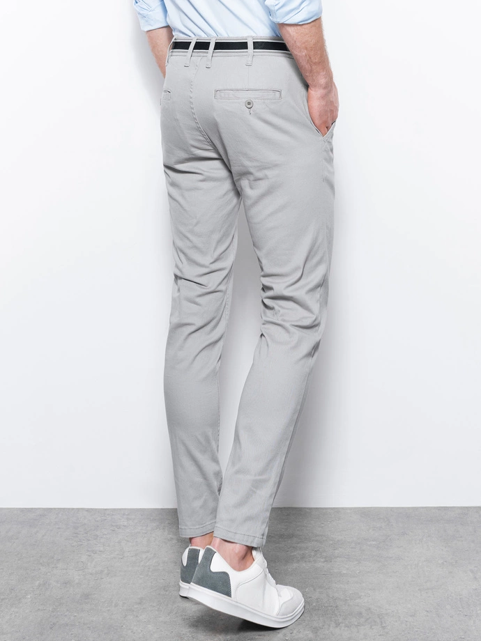 Men's pants chinos - light grey P156