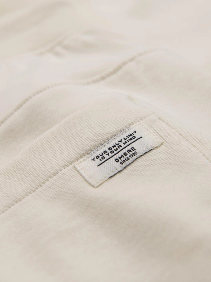 Pánské tepláky jogger - krémové V11 OM-PABS-0173