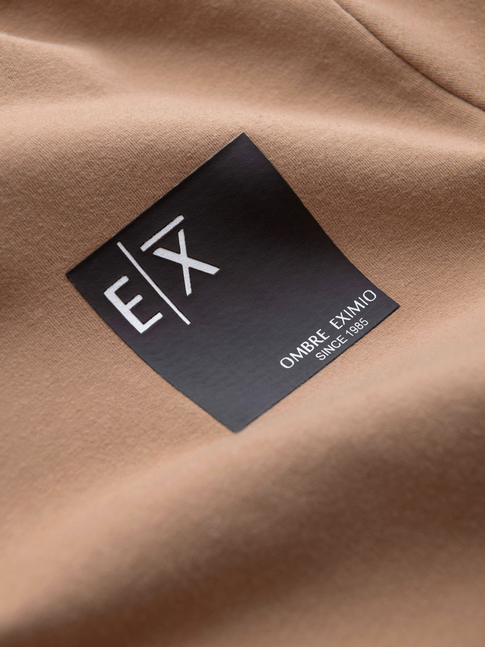 Men's logo kangaroo hoodie - brown V3 OM-SSNZ-0162