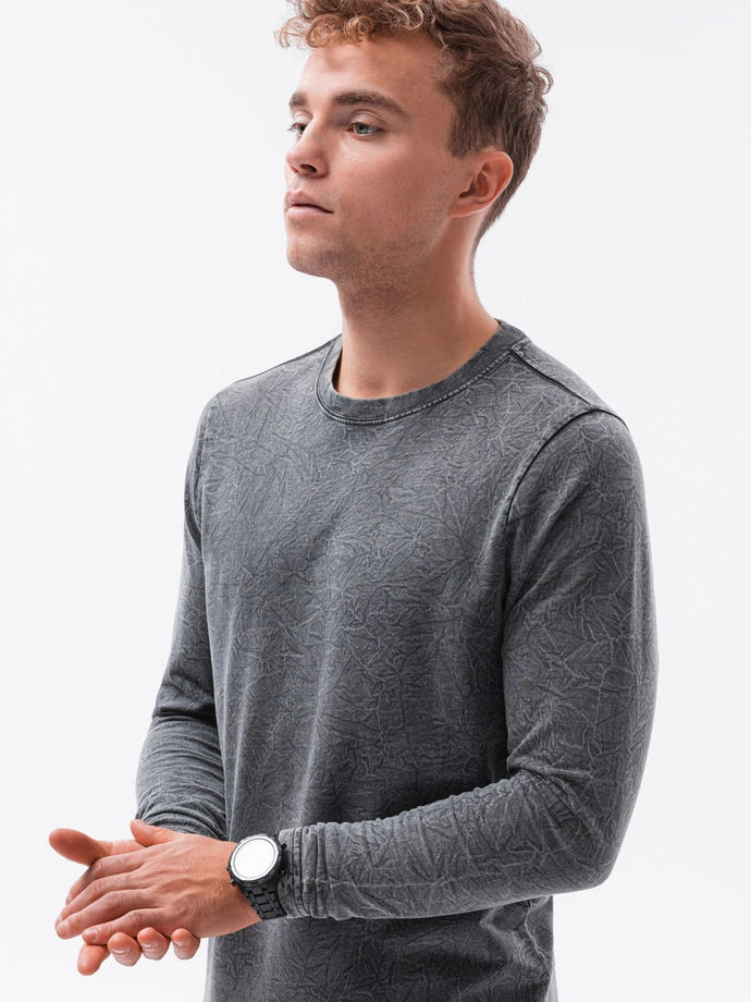 Men's plain longsleeve - black L139