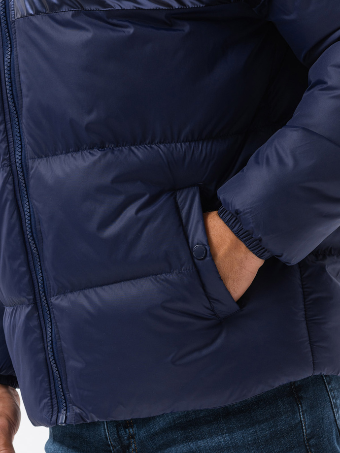 Men's winter jacket - dark blue C546