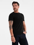 Classic BASIC men's cotton T-shirt - black V1 OM-TSBS-0236