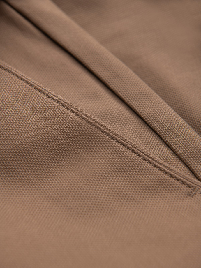 Men's SLIM FIT chino pants - light brown V2 OM-PACP-0186