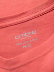 BASIC men's classic cotton T-shirt - coral V17 OM-TSBS-0236