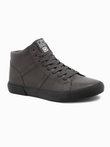 Men's ankle sneakers with contrasting sole - graphite V3 OM-FOTH-0124
