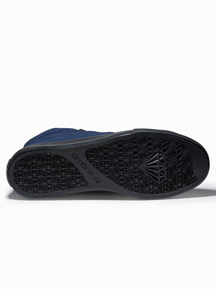 Pánske tenisky z kombinovaných materiálov - navy blue V3 OM-FOTH-0143