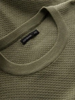 Men's RELAXED FIT knit sweater in diamond weave - olive V4 OM-SWSW-0110