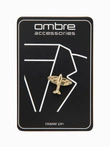 Decorative metal clothes pin small plane - gold V1 OU-ACPN-0117