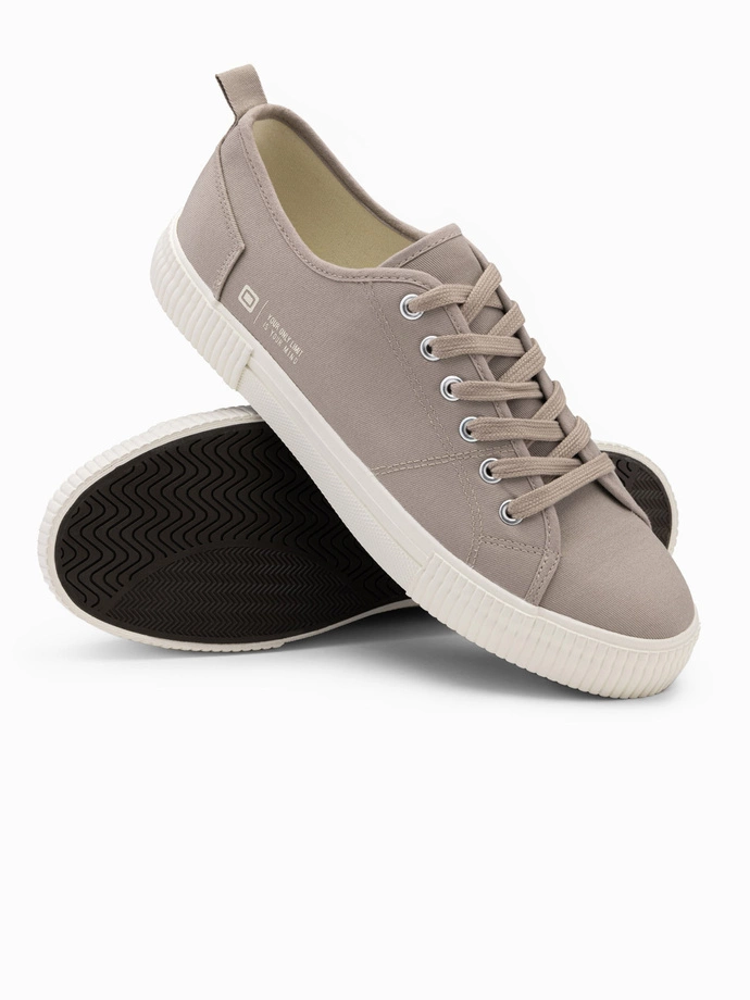 BASIC men's classic low sneakers - ash V1 OM-FOTL-0145