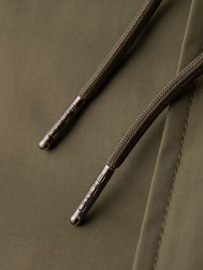 Jachetă parka lungă clasică pentru bărbați - olive V3 OM-JAPJ-0313