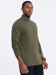 Men's turtleneck longsleeve - dark olive V4 OM-LSCL-0112