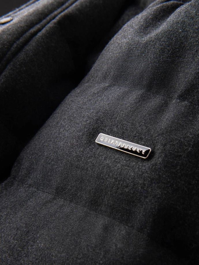 Men's lightweight jacket with mesh lining and hood - black V2 OM-JAHP-0203