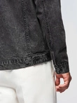 Jachetă denim pentru bărbați katana cu washem - negru V3 OM-JADJ-0219