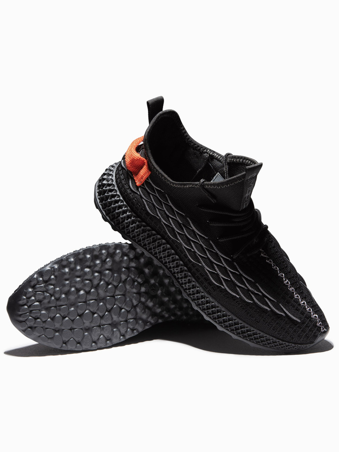 Pantofi de sport cu șireturi ușoare pentru bărbați - negru V3 OM-FOKS-0141