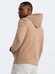 Men's logo kangaroo hoodie - brown V3 OM-SSNZ-0162