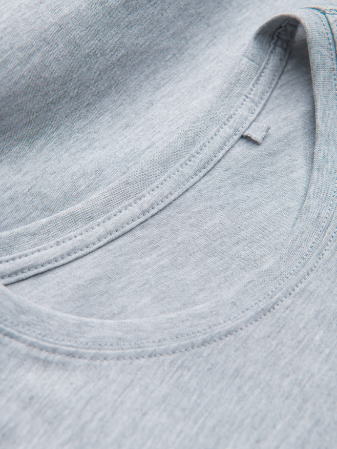 Tricou BASIC din bumbac clasic pentru bărbați - gri melange V5 OM-TSBS-0146 