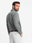 Pánská košile REGULAR FIT s kapsami - khaki V4 OM-SHCS-0148