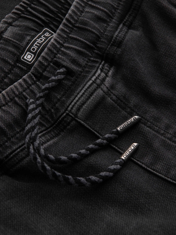 Men's denim jogger pants - black P907