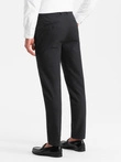 Men's classic chino pants with fine texture - black V5 OM-PACP-0188