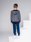Boy's hoodie with zipper - dark grey KB013