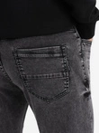 Pánské džínové kalhoty na míru SLIM FIT s elastanem - grafitová V3 OM-PADP-0214