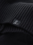 Men's winter cotton knit beanie hat - black V1 OM-ACWH-0124