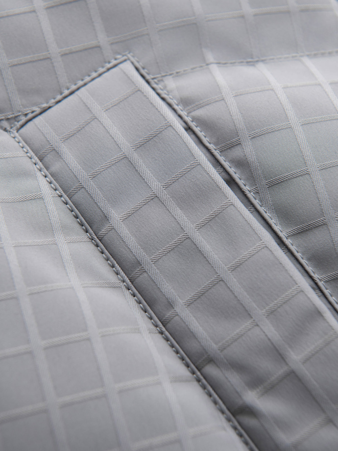 Outdoorová dlhá pánska bunda parka - sivá V2 OM-JALJ-0201