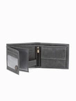 Men's leather wallet - black A092