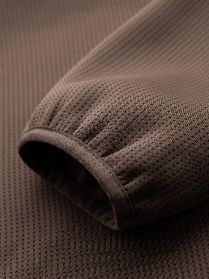 Jachetă sport ușoară colorată pentru bărbați cu fleece - maro și bleumarin V1 OM-JANP-0194