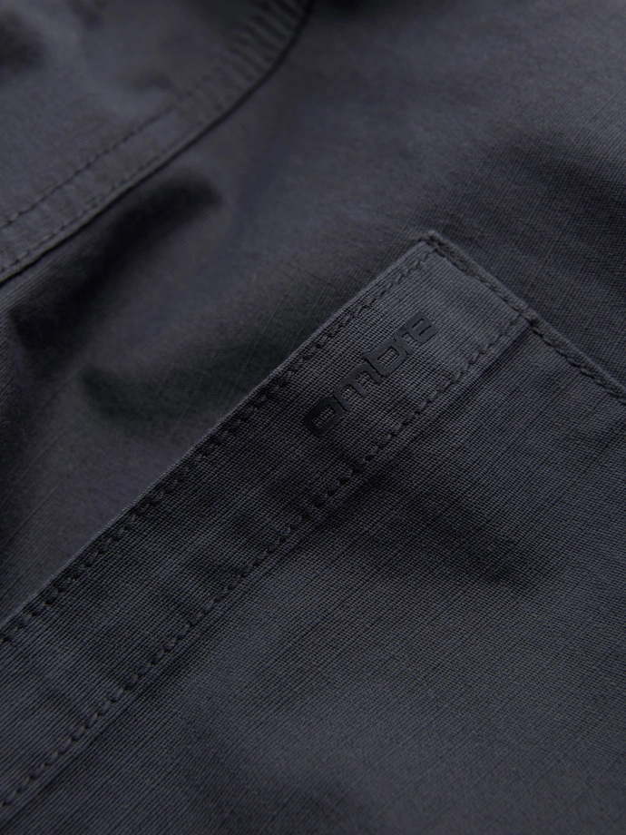 Pantaloni bărbătești JOGGER cu buzunare cargo cu fermoar și fermoar - grafit V6 OM-PAJO-0135