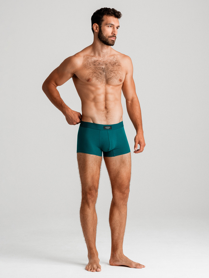 Pánské jednobarevné boxerky BASIC s elastanem - směs 3 balení OM-UNBB-0106