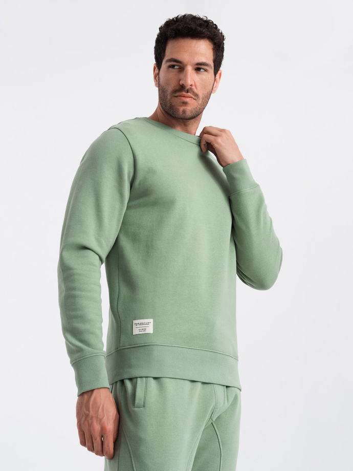 Men's sweatshirt set + jogger pants - green V3 Z79