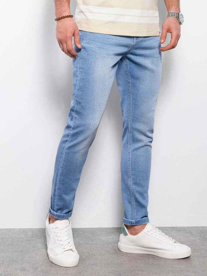 Pánske džínsové nohavice SKINNY FIT - svetlomodré V4 OM-PADP-0101