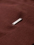Pánský svetr s kulatým výstřihem z elastického úpletu v klasické vazbě - bordó V4 OM-SWSW-0183