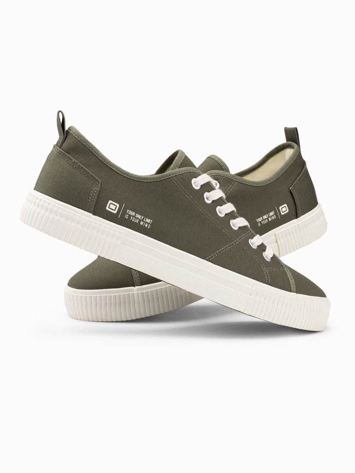 Pantofi de trening BASIC Classic pentru bărbați BASIC low - olive V3 OM-FOTL-0145