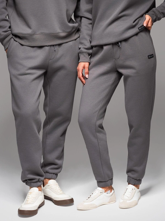 Classic sweatpants with drawstrings unisex-grey V18 OU-PSBC-0100