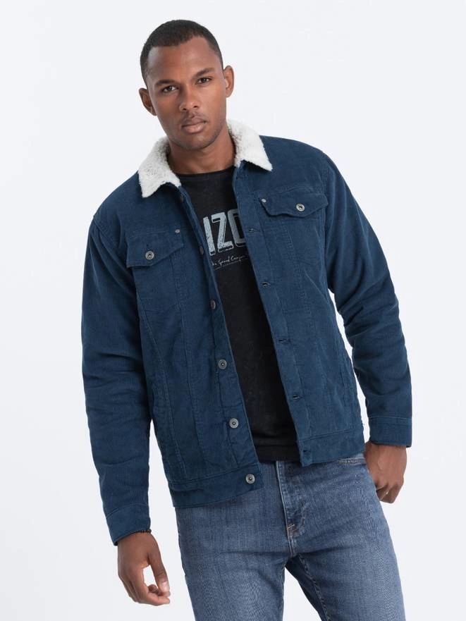 Men's mid-season jacket - navy C524