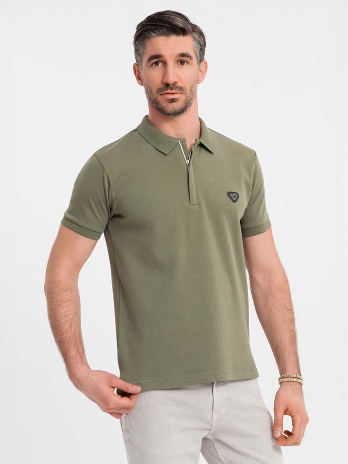 Tricou polo din tricot Pique - ecrue V7 S1746