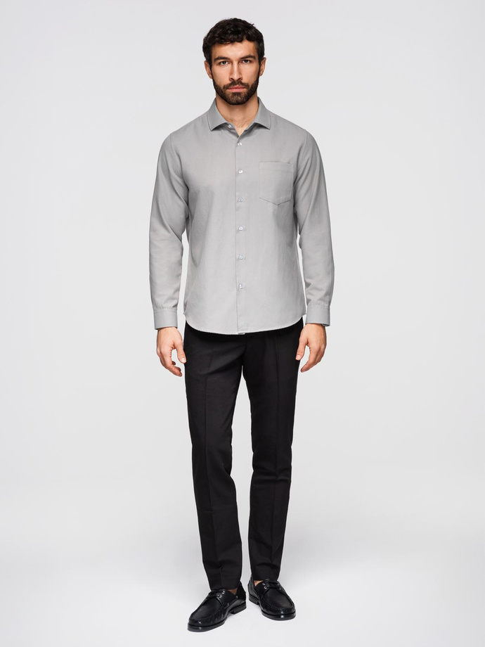 Men's classic regular fit shirt - gray V1 K694